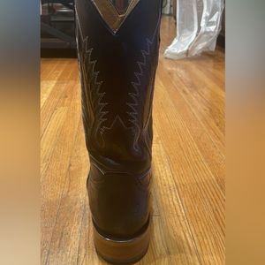Men ostrich boot with belt